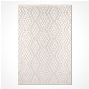 DEKOZER GEOMETRİK DESENLİ KOLAY TEMİZLENİR KREM SİSAL HALI DKS11407