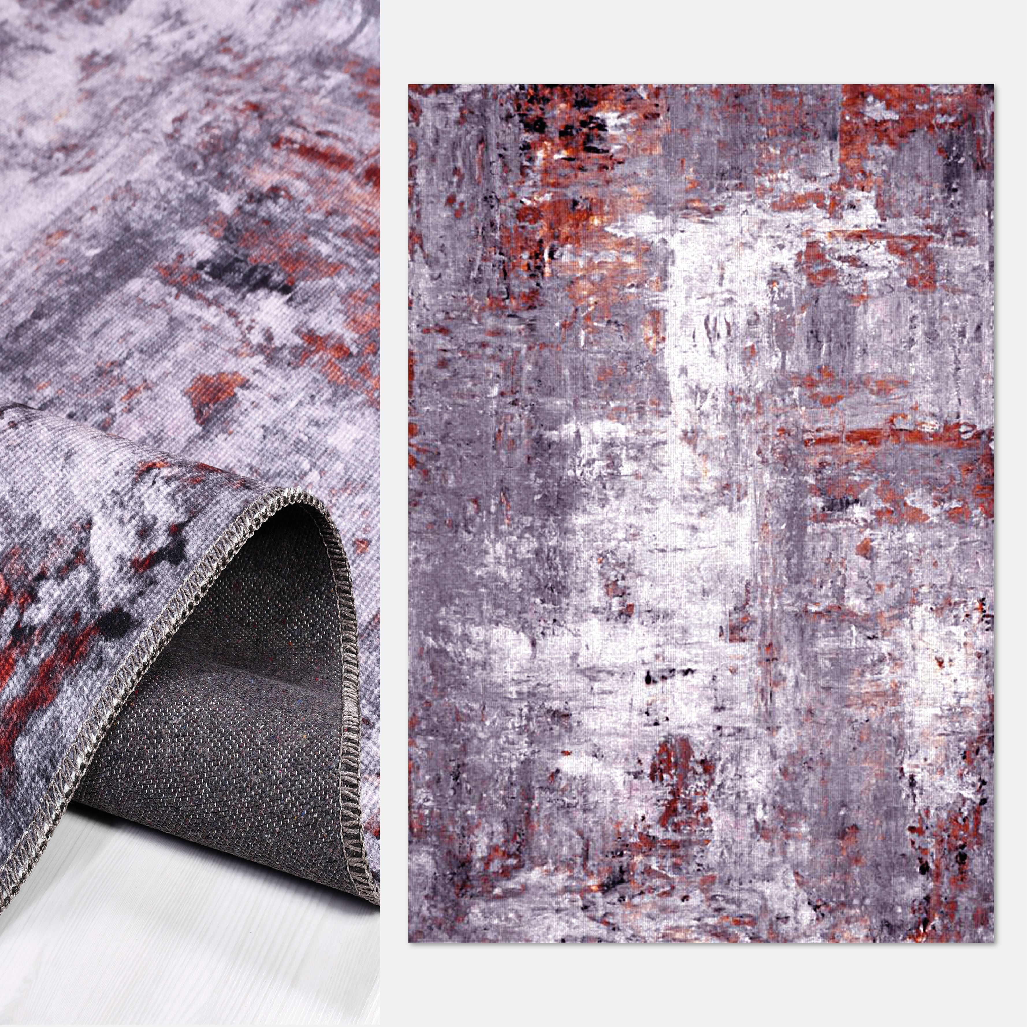 Otantik Spor Desen Toz Tutmaz Baskı Kilim - DK91327