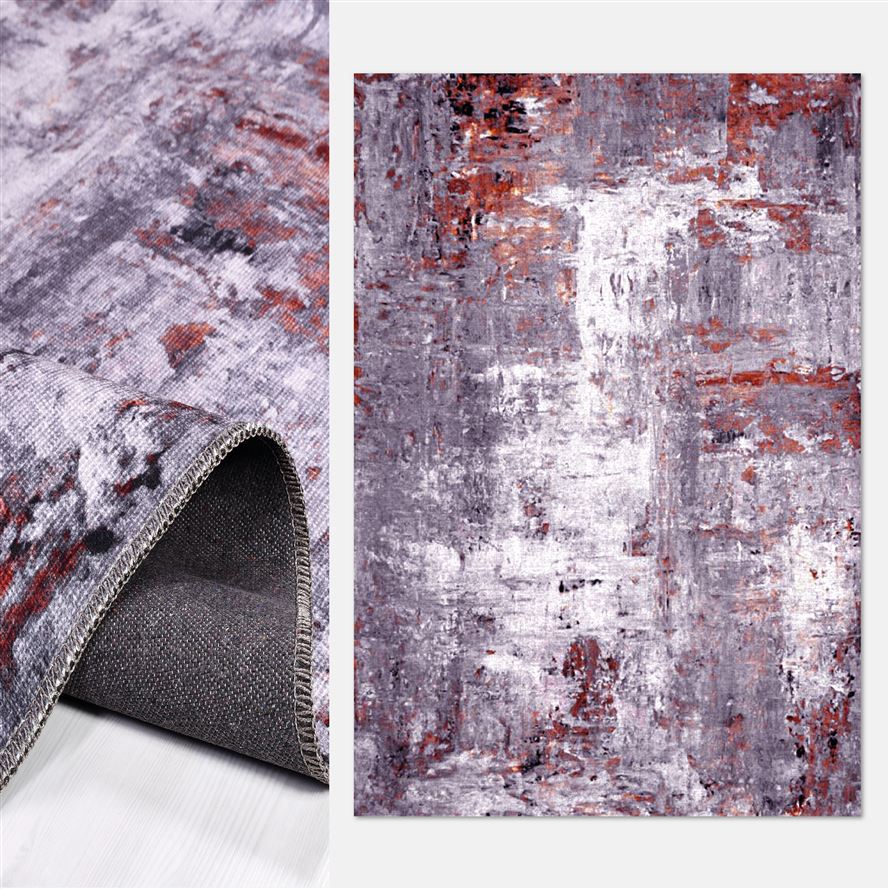 Otantik Spor Desen Toz Tutmaz Baskı Kilim - DK91327