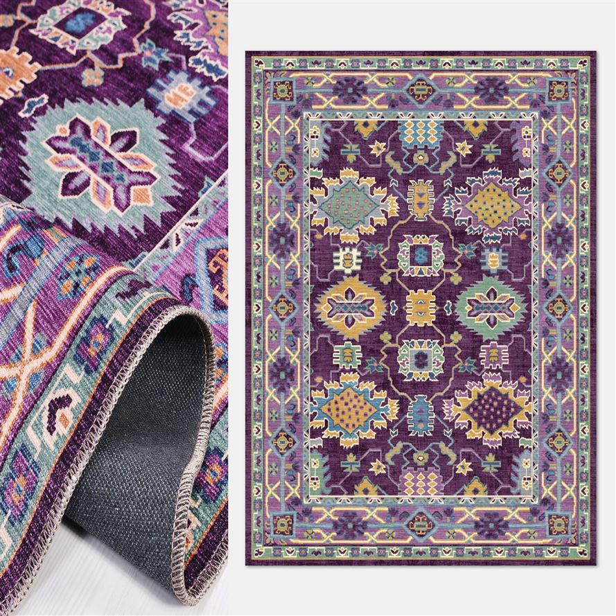 Otantik Desen Toz Tutmaz Baskı Kilim - DK91332