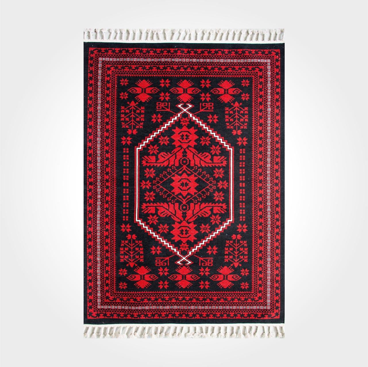 Kırmızı Lacivert Etnik Desen Kilim - DK82018