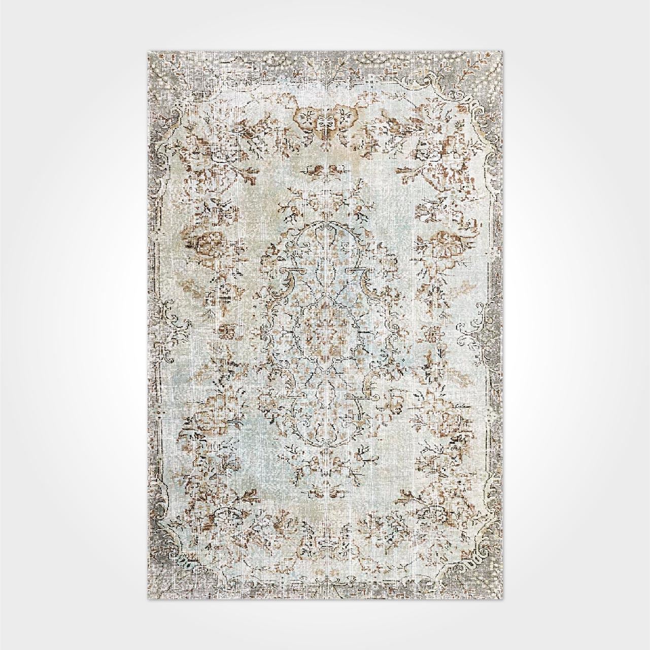 Krem Modern Yıkanabilir Kilim - DK82035