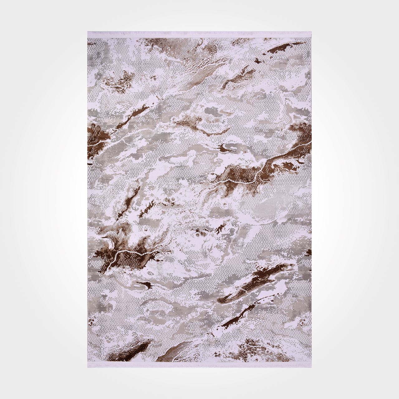 Kahve Gri Modern Mermer Desen Halı - DK92300