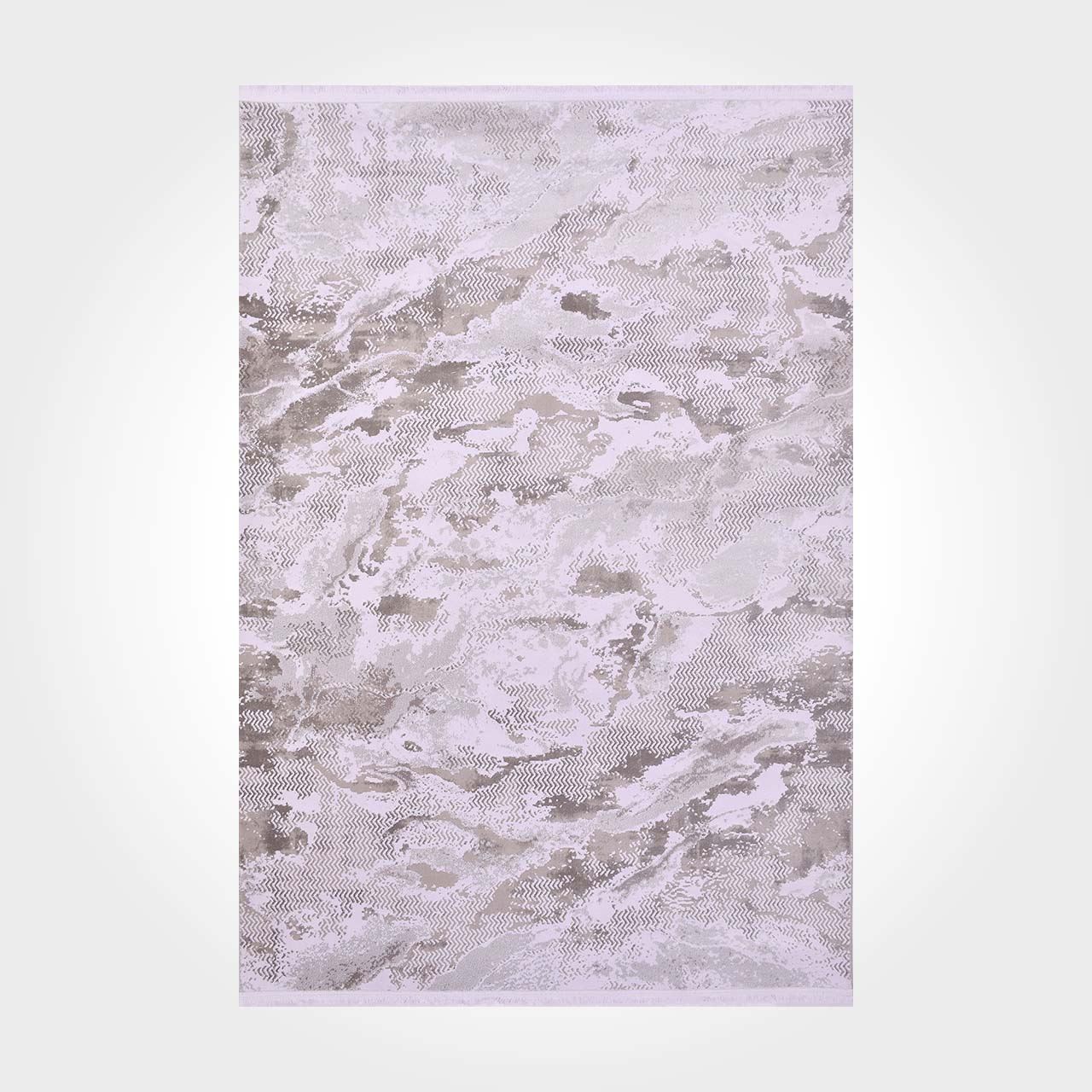 Beyaz Gri Modern Mermer Desen Halı - DK92301