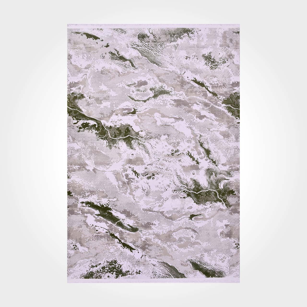 Yeşil Gri Mermer Desen Modern Halı - DK92302 