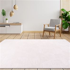 Krem Beyaz Modern Toz Leke Tutmaz Halı - DK9404B