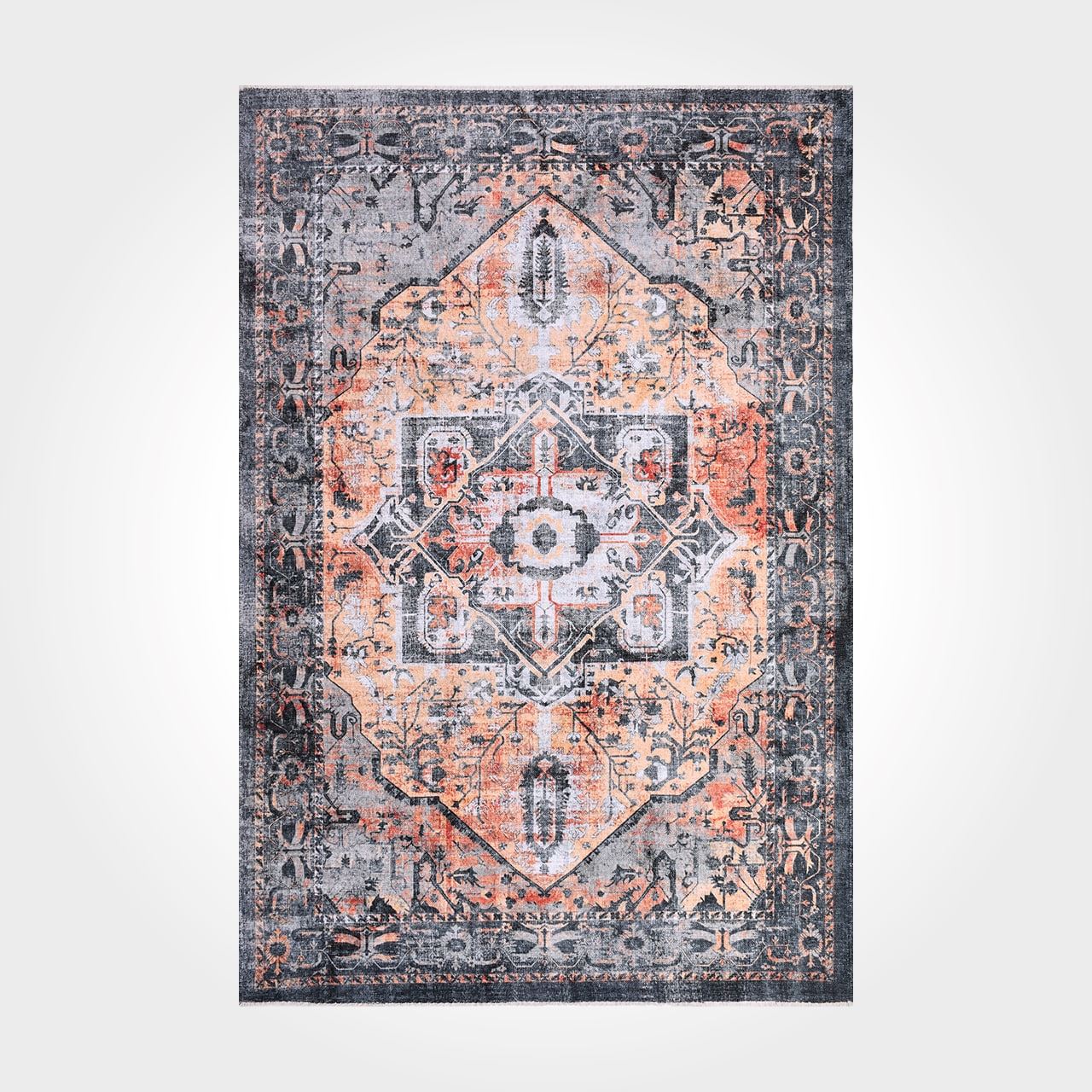 Gri Terra Bordürlü Kilim - DK85803