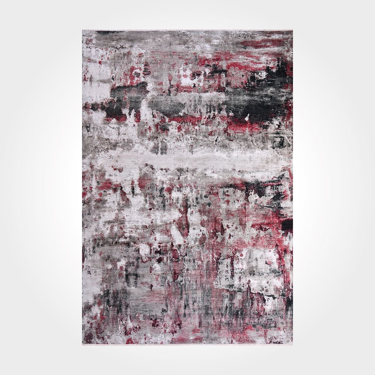 Gri Kırmızı Modern Kilim - DK85804