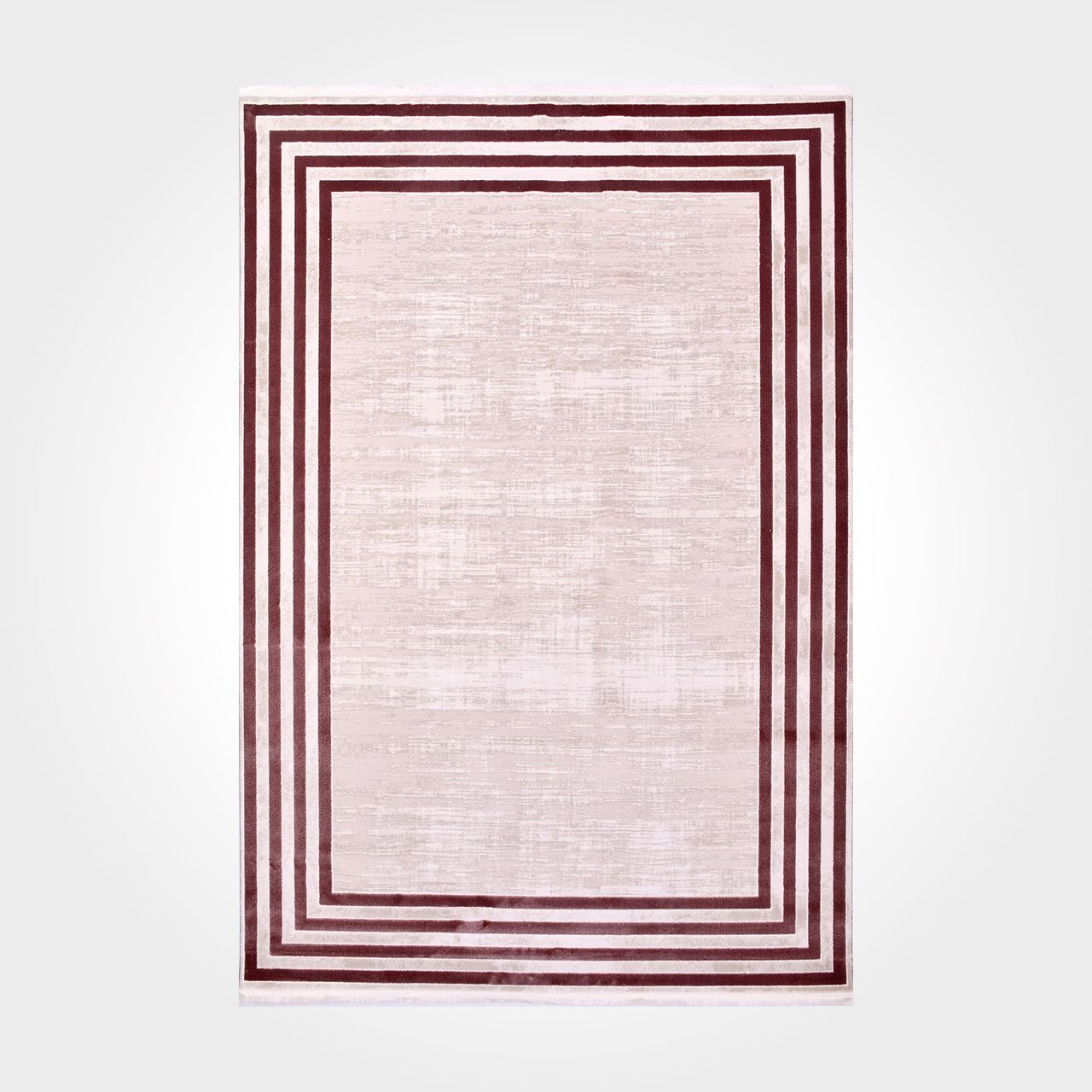 Krem-Bordo Modern Salon Halısı - DK97564