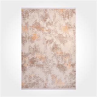 Krem Vizon Geometrik Desen Modern Halı - DK97716