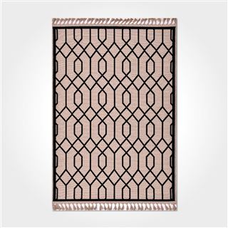Jut Siyah Geometrik Desen Modern Kilim - DK89236