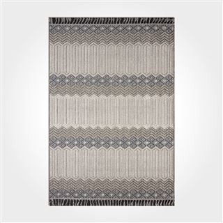 DEKOZER ETNİK DESENLİ KOLAY TEMİZLENİR HALI DK99965 MAVİ-GRİ