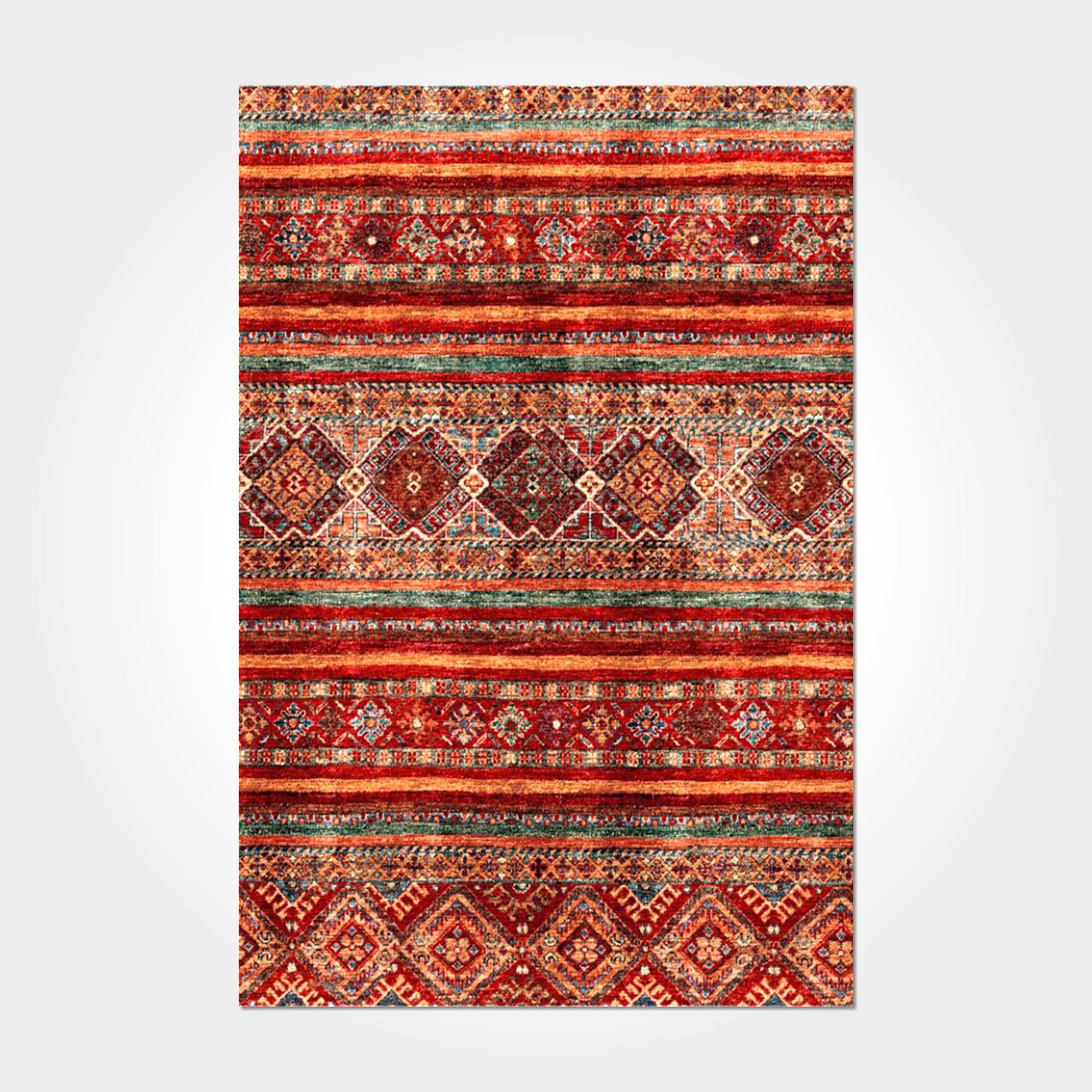 Dekozer Karışık Renk Otantik Desen Toz Tutmaz Baskı Kilim DKB1322