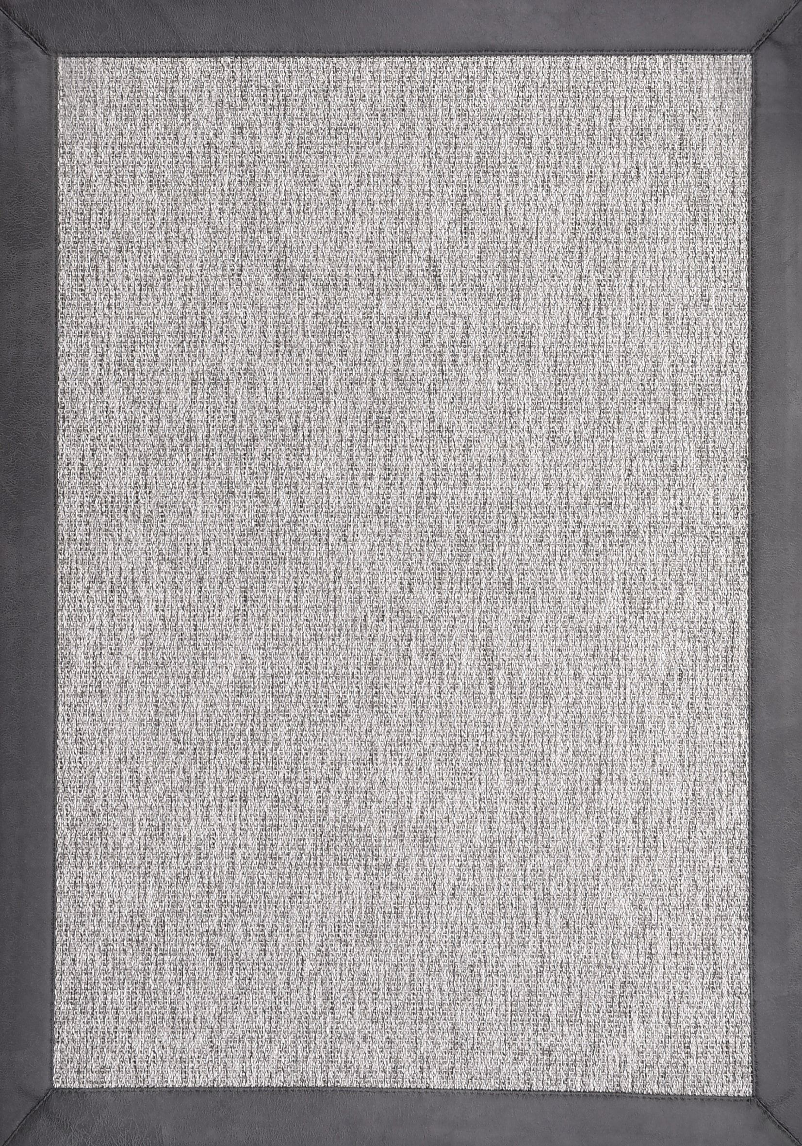 Siyah Bordür Gri Sisal Halı - DK1558
