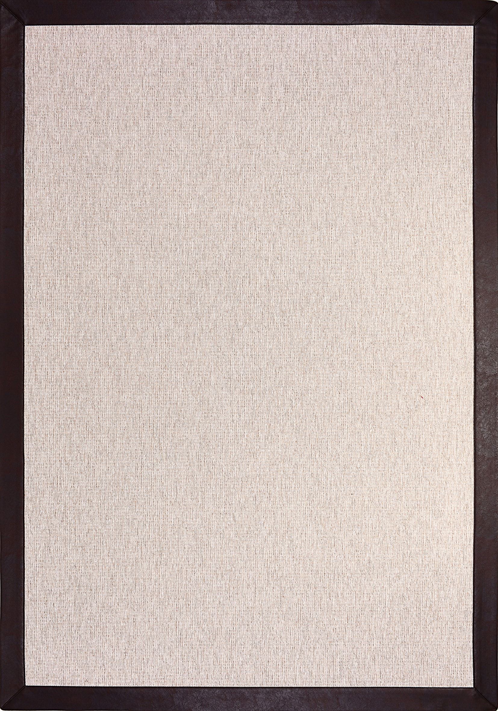 Kahve Deri Bordür Sisal Halı - DK1567